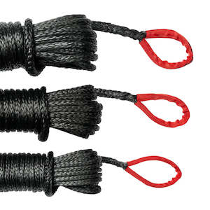 Saber Offroad: Saber 6 000 KG Black SaberPro Winch Extension Rope with Red Sheath Eyes 20 m