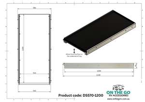 On The Go RV Kitchen Slide BBQ Combo Kit 570 - SUMMERLANDS 1200mm Long