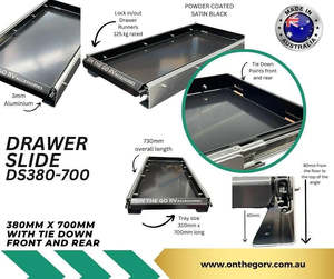 Otgrv Accessories: 380mm wide Tunnel Boot Draw Slide x 700mm