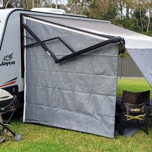 Cgear Grey Awning Privacy End Walls Angled End Drop