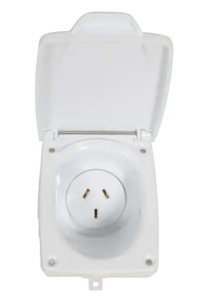 10A AC Power External Outlet White CMS 230Vac Plug N Play