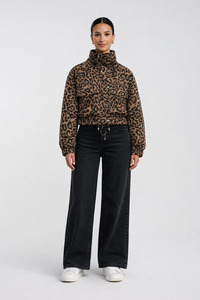 New: Leopard Utility Crop Jacket