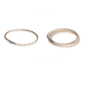 Charm Carriers: Leather Bracelet Pearl