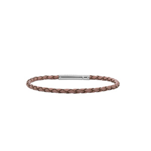 Charm Carriers: Pink Leather Journey Bracelet - 15cm