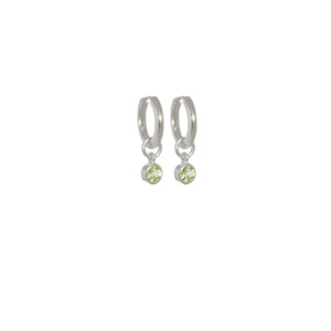 Earrings: August Huggies (Peridot)