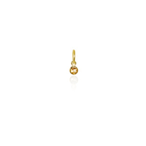 Gold Charms: November Pendant Charm (Citrine) - Gold