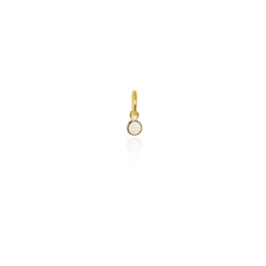 Gold Charms: October Pendant Charm (Opal) - Gold