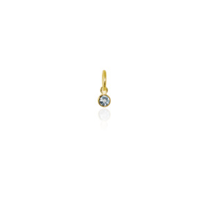 Gold Charms: March Pendant Charm (Aquamarine) - Gold