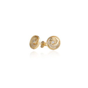 Ocean Wave Coin Studs (Confident) - Gold