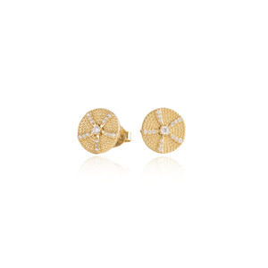 Earrings: Kina Coin Studs (Inner Beauty) - Gold