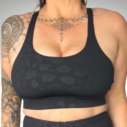 Evom Crop: Stealth Cat Sports Bra