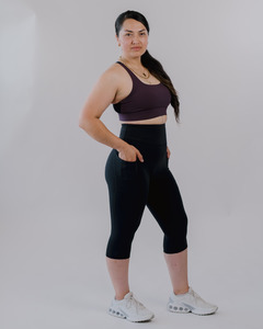 Womens Compression Shorts: Contour Luxe 3/4 Tights | By Evom