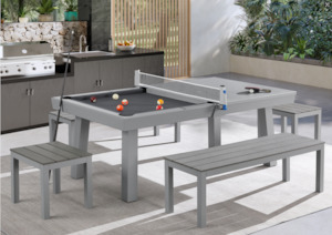 Outdoor Games: Alfresco Outdoor Pool Table - Grey