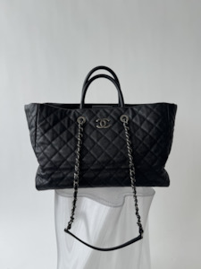 cHANEL: CHANEL Black Caviar Coco Allure Shopping Tote