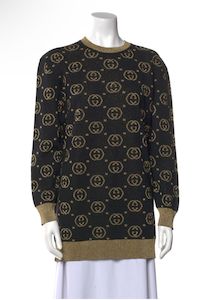 Gucci 1: Gucci Jacquard Logo Knit Sweater