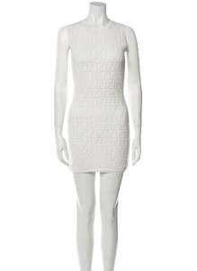 Fendi: FENDI JACQUARD STRETCHY MINI DRESS