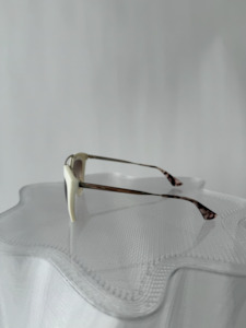 Brand: Prada Gold/White Gradient SPR 09Q Cat Eye Sunglasses
