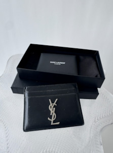 YSL Monogram Card Case in Spazzolato Leather - Full Set