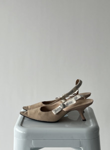 Dior: Dior Sling Backs - Nude Fabric