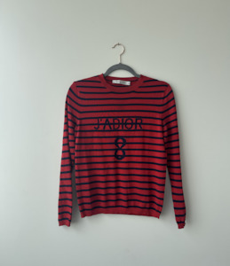 CHRISTIAN DIOR J'Adior striped silk cotton sweater top