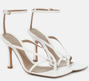 Bottega Veneta: BOTTEGA VENETA 'Stretch leather' heeled sandals (EU39)