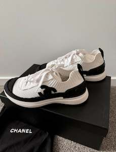 Products: Chanel Sneakers White/Black Size 36 - Like new