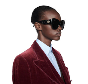 Gucci: Black and Gold Gucci Sunglasses