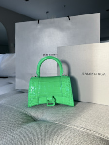 Balenciaga Hourglass Handbag in Small - Green