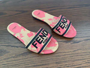 Fendi: Fendi Pink Slides