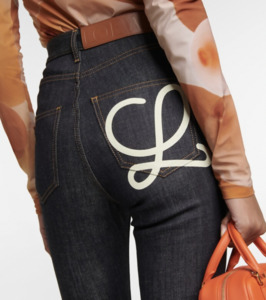 Loewe Logo-Print Mid-Rise Slim Jeans