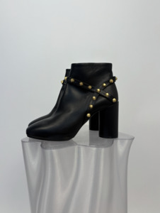 Balenciaga Black Studded Ankle Boot