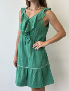 100 300: Miu Miu Green Mini Dress