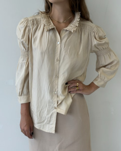 100 300: Miu Miu Long Sleeve Silk Blouse