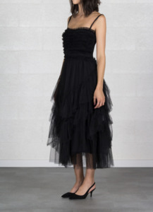 500 999: RED Valentino Gown in Black Tulle
