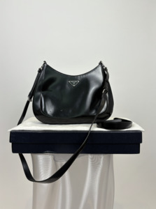 Prada Cleo Bag in Black Leather - FULL SET