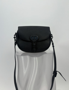 Dior Medium Bobby Bag in Black Grained Calfskin - FULL SET