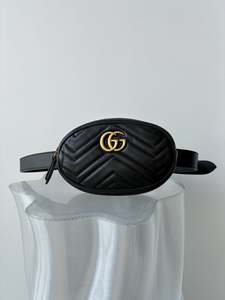 Gucci Marmont Belt Bag in Black Leather
