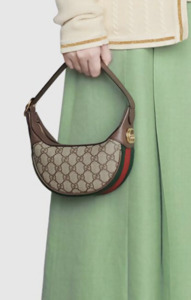 Gucci Ophidia Crescent Supreme Bag