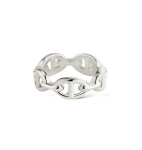 Hermès Chaine d’Ancre Enchaînée Sterling Silver Ring Size 51 - Full Set