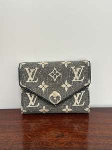 Louis Vuitton Gray Jacquard Denim Victorine Wallet