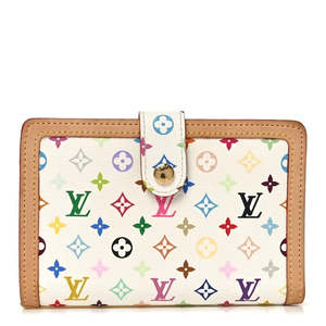 Louis Vuitton Takashi Murakami White Multicolore Wallet Card Holder Coin Purse