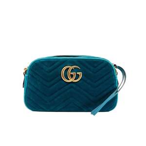 2000 2999: Gucci Teal Velvet Marmont Bag