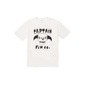 Captain Fin: Captain Fin Ozzy Wrong Twin Fin Skull Tee - White