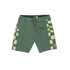 Captain Fin: Captain Fin Keyhole Fire Check Boardshort - Cilantro