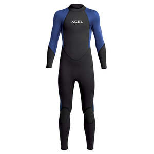 Xcel Youth Axis 3/2 Flatlock Fullsuit - Black/Navy