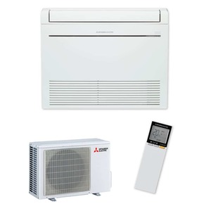 Products: MFZ-KW60VGK – RapidHeat Floor Console with 6.5kW Heating and 6.1kW Cooling with Optional Wi-Fi Control, Supplied and Installed