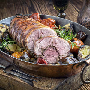 Lamb: Stuffed Lamb Rolled Shoulder