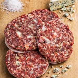 Burgers Gourmet Sausages: Brisket & Blue Cheese Meat Pattie - 150gms Bronze Medal 2023 !