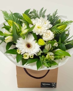 Products: Flowers White Flower Box Hamilton Cambridge Florist Delivery