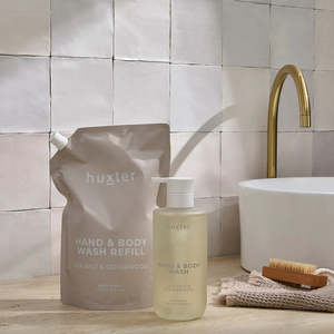 Huxter Hand & Body Wash Refill Pouches - Sea Salt & Cedarwood - 1L